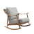 アーム小镇(alm)北欧ロッキングキングチャイ成人纯木レジェシャ揺椅子フルーフファ·リングリング·イスラムメレンゲ椅子现代シンプ椅子现代シンプ·ファウ客間家具グレー(原木色枠)